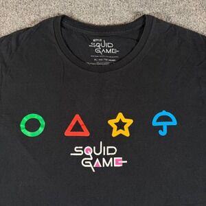 Netflix Squid Game Mens XL Graphic T-Shirt Honeycomb Symbols Mad Engine #3252
